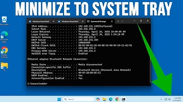 How to Hide the Windows Terminal App in the System Tray when its Minimized