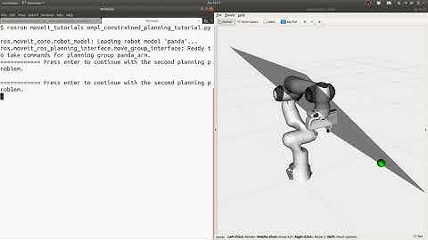 MoveIt OMPL constrained planning tutorial walkthrough