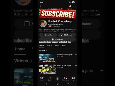 subscribe to my channel for football tips