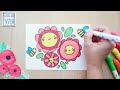 Как нарисовать открытку Няня Уля Рисование для детей 2+ День матери День Рождения