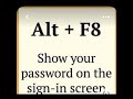 how to show password on sign in screen #shorts