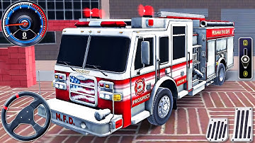 Fire Truck Rescue Driver Simulator 3D - 911 Emergency Real Heroes: I