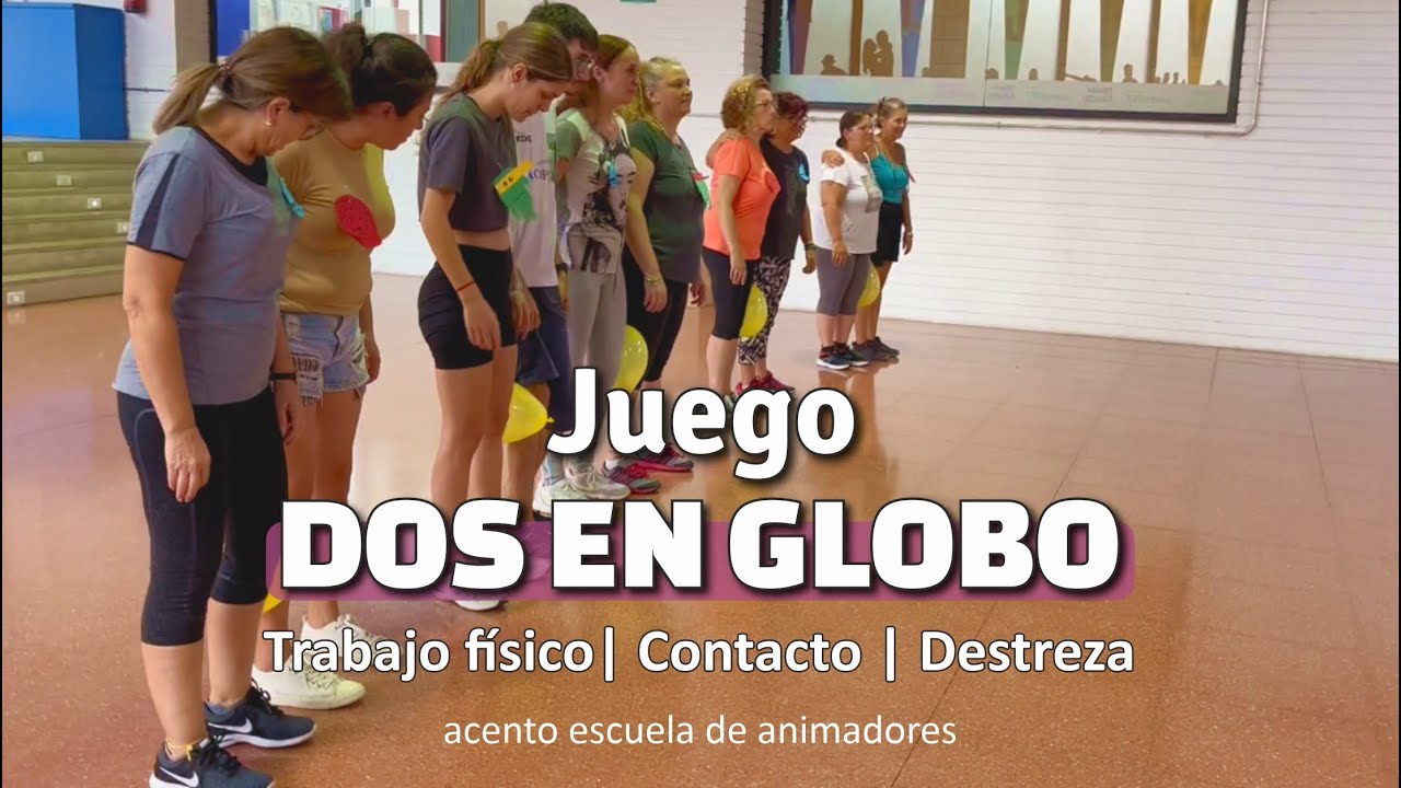 Juego 𝐃𝐎𝐒 𝐄𝐍 𝐆𝐋𝐎𝐁𝐎. Carrera | con Globos | Psicomotricidad |  Dinámica de Grupo | Campamento - YouTube