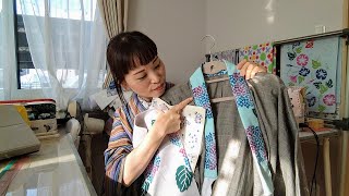 【きよみの部屋】手ぬぐい半衿をつけよう！