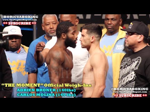 ADRIEN BRONER VS. CARLOS MOLINA Official Weigh-In *RAW & UNCUT*