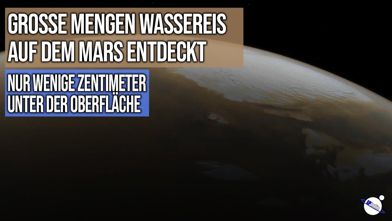 ⁣Grosse Mengen Wassereis auf dem Mars entdeckt - Nur wenige Zentimeter unter der Oberfläche