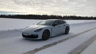 Porsche Panamera Turbo Sport Turismo - Exhaust Sound & Snowy Day