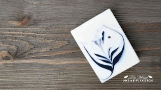 Secret Feather Hanger Swirl, Cold Process Soap Making, (Technique Video #11)