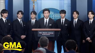 BTS speaks out against anti-Asian hate in White House press briefing l GMA