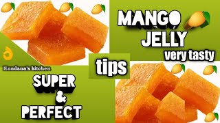 How to make mango jelly-Homemade Mango Jelly-mamidi tandra Recipe in Telugu - Kundana's Kitchen