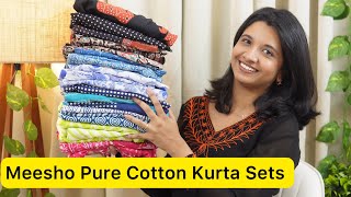 Huge Pure Cotton Kurta Set From Meesho