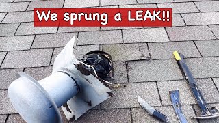 Our Doublewide has a LEAK! Water poured from our fire extinguisher!