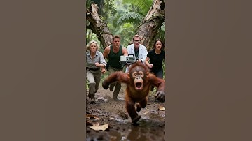To save its trapped infant, a silverback gorilla seeks a researcher