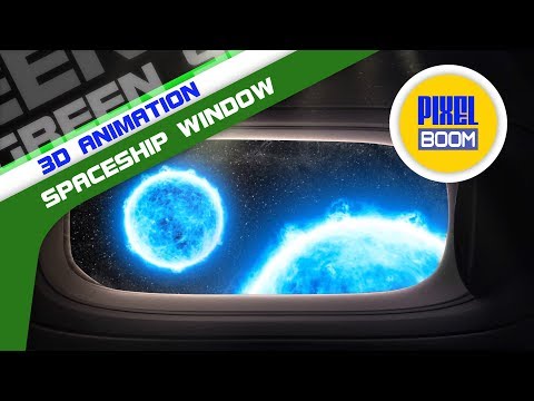 Spaceship Window Planets and Stars Loop - PixelBoom 3D Animations
