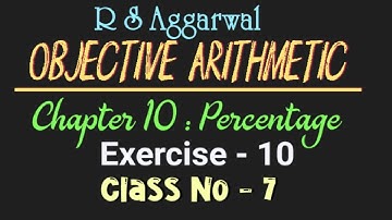 Percentage in Bengali #Shortcut Tricks on Percentage #Objective Arithmetic #R S Aggarwal (Part - 7)