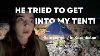 HE TRIED TO GET INTO MY TENT | Solo camping in Kazakhstan