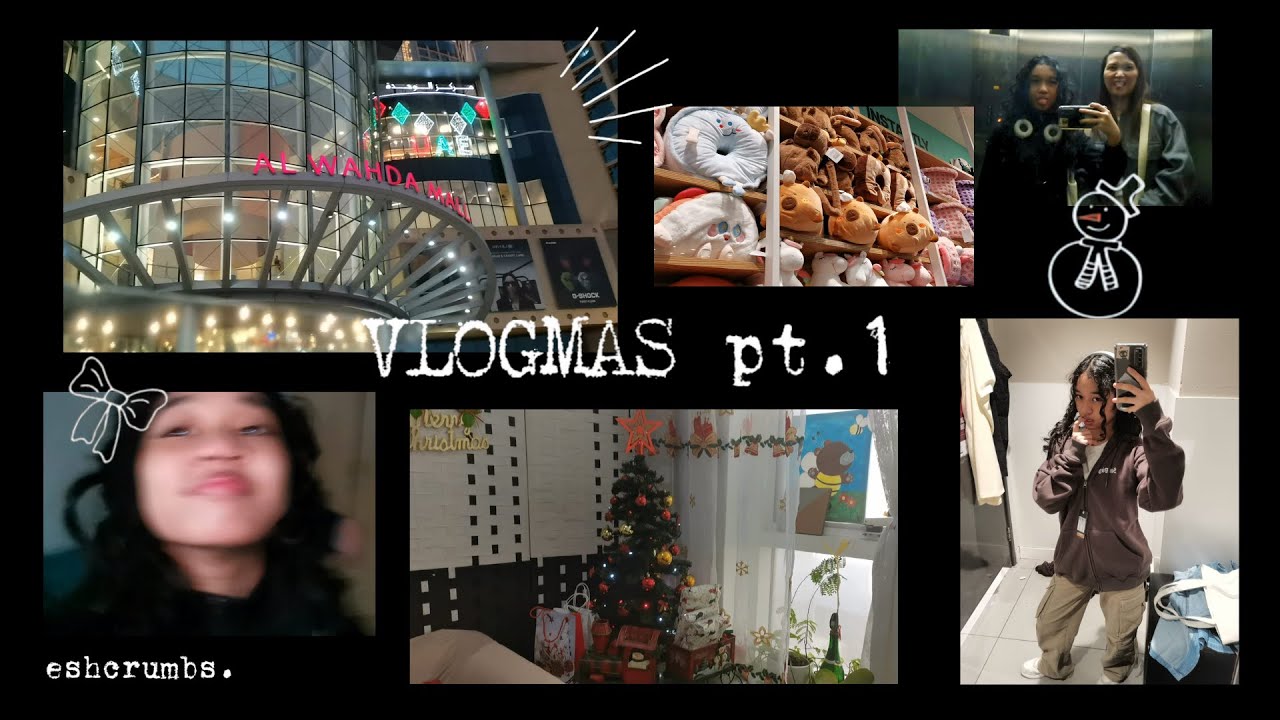 VLOGMAS!! | mall day, choosing a hoodie, tree decorating