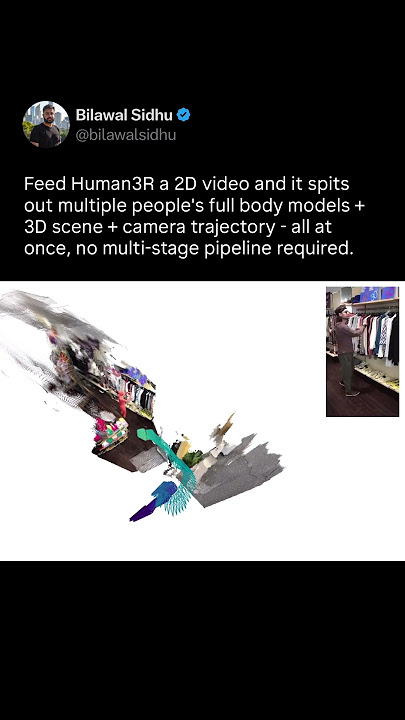 From Flat Video to Populated 3D Worlds (Human3R)