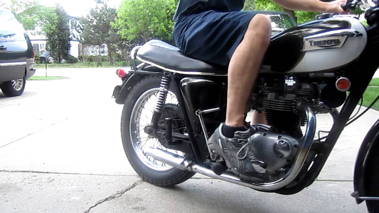 1970 triumph Bonneville T120R kickstart YouTube