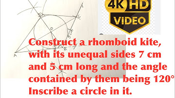 To inscribe a circle in a rhomboid kite