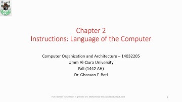 ISA تنظيم وعمارة الحاسب (الفصل الثاني 2)