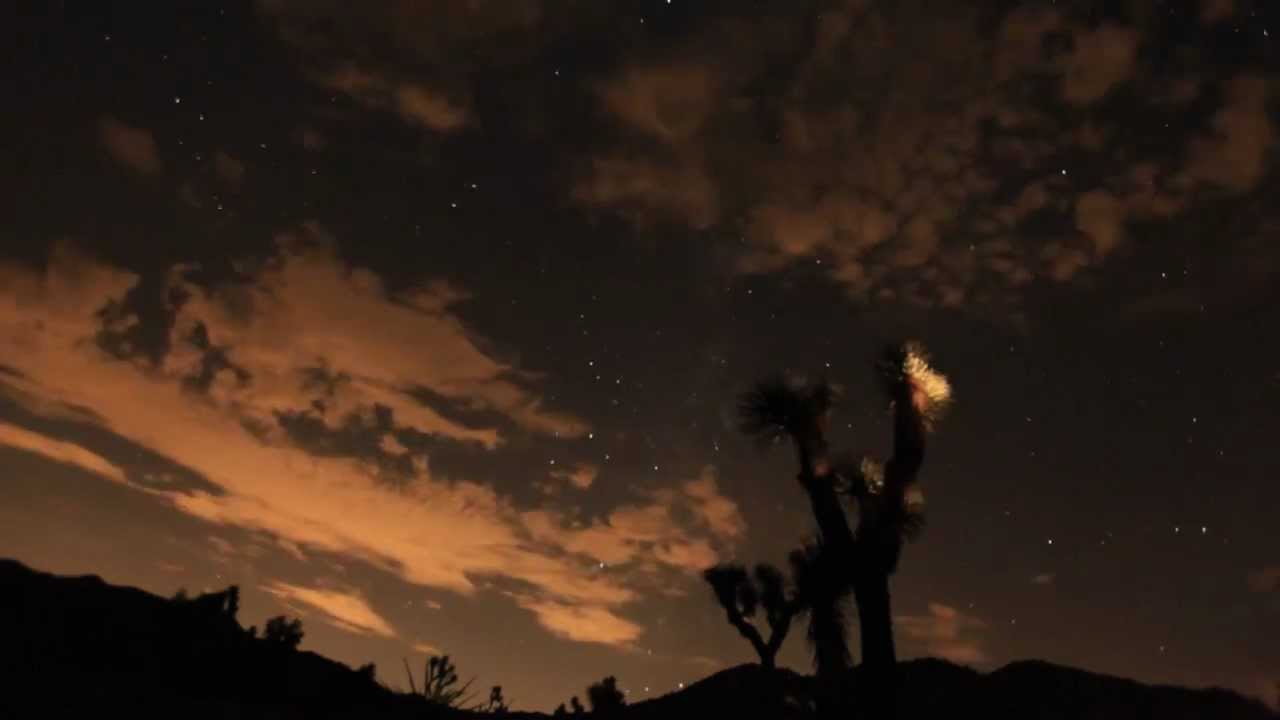 Persied Meteor Shower Time Lapse Joshua Tree Black Rock Campground