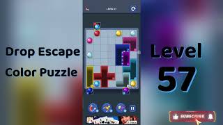 Drop Escape Level 57 Walkthrough 🧩🚪 | Color Puzzle Solutions | Solutionguruji