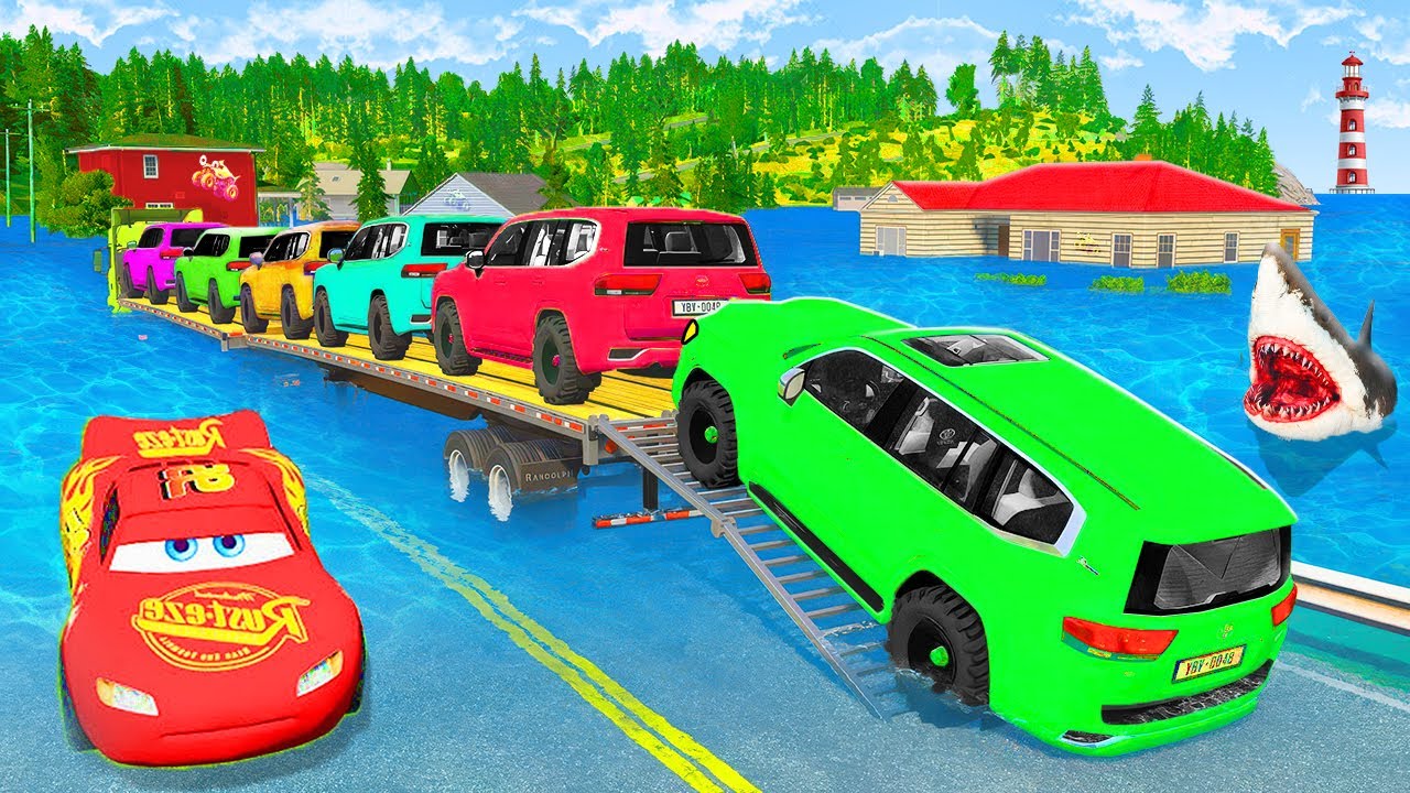 Impossible Reversed Speed Bumps vs Trucks – Funny Crashes – BEAMNG Part 18. 🔥