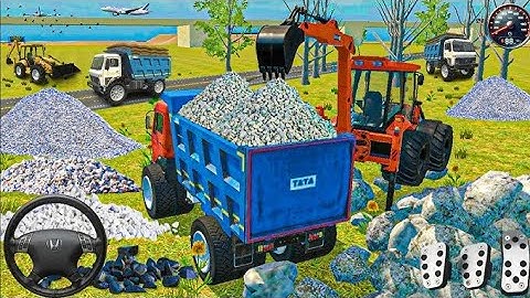 Drive Jcb And Unloading Stone From Dumper Truck in game 🔥 #dumper #jcb #truck #gaming #games #98
