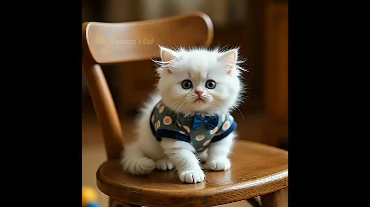 Watch the video about Adorable white kitten❤️#kitten #cute #catlovers #ai #cat #funny #pets