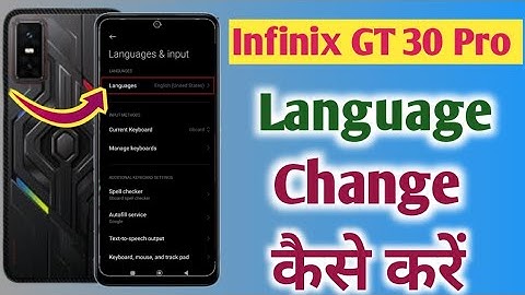 How to Change language settings in Infinix GT 30 Pro 5g/language change kaise kare infinix