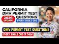 CALIFORNIA DMV PERMIT TEST QUESTIONS EVERY SINGLE ONE OF THEM