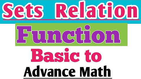 Relation & Function Math Class