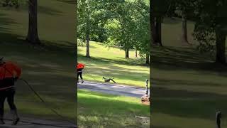 Limpiado Para Aplicar Sealerssellador De Asfalto