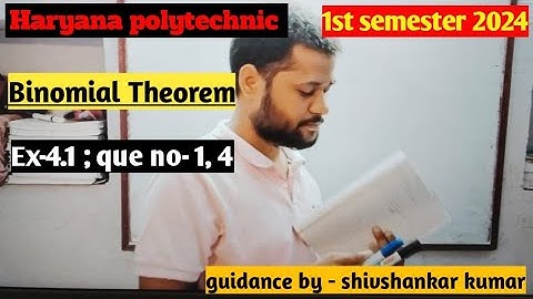 hsbte polytechnic 1st semester maths Binomial theorem | haryana polytechnic  maths - by shivshankar