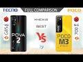 Tecno POVA 2 VS POCO M3 PRO Full Comparison Which one is Best