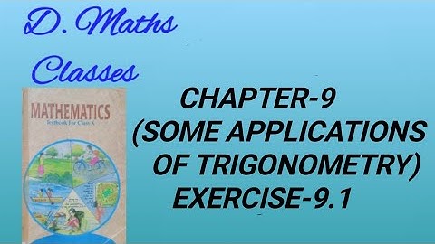 Class-10th//Chapter-9( Some applications of trigonometry )//Exercise-9.1//Half exercise