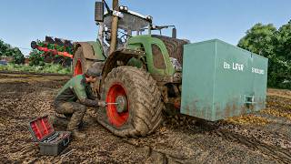 Fendt Traktörün Patlak Lastiğinin Tamiri | Gerçekçi Lastik sistemi - FS25 screenshot 5