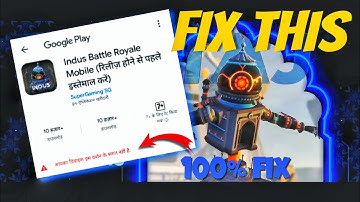 How to fix this problem of INDUS/Indus battle royale mobile/#gaming
