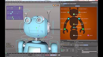 C4D character rigging: Robot