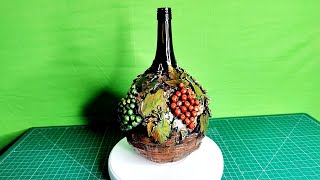 Bottle Décor With Cardboard And News Paper