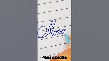 how to write cursive writing ✍ Meera #shorts #cursive #cursivewriting #handwriting #writing