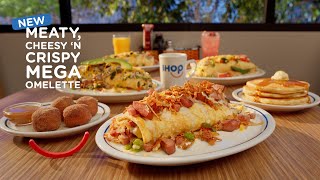 Meaty Cheesy ‘N Crispy Mega Omelette | IHOP