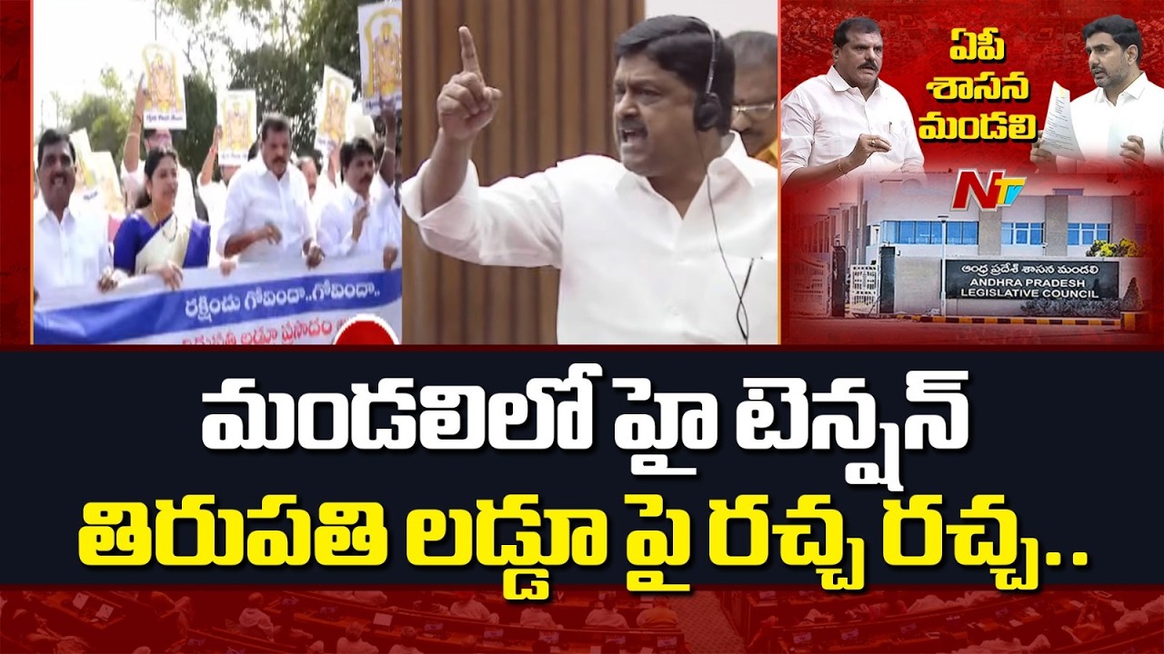సభలో రభస: Special Report On Heritage - Indapur Dairy And Tirupati Laddu Row In Council | NTV Telugu