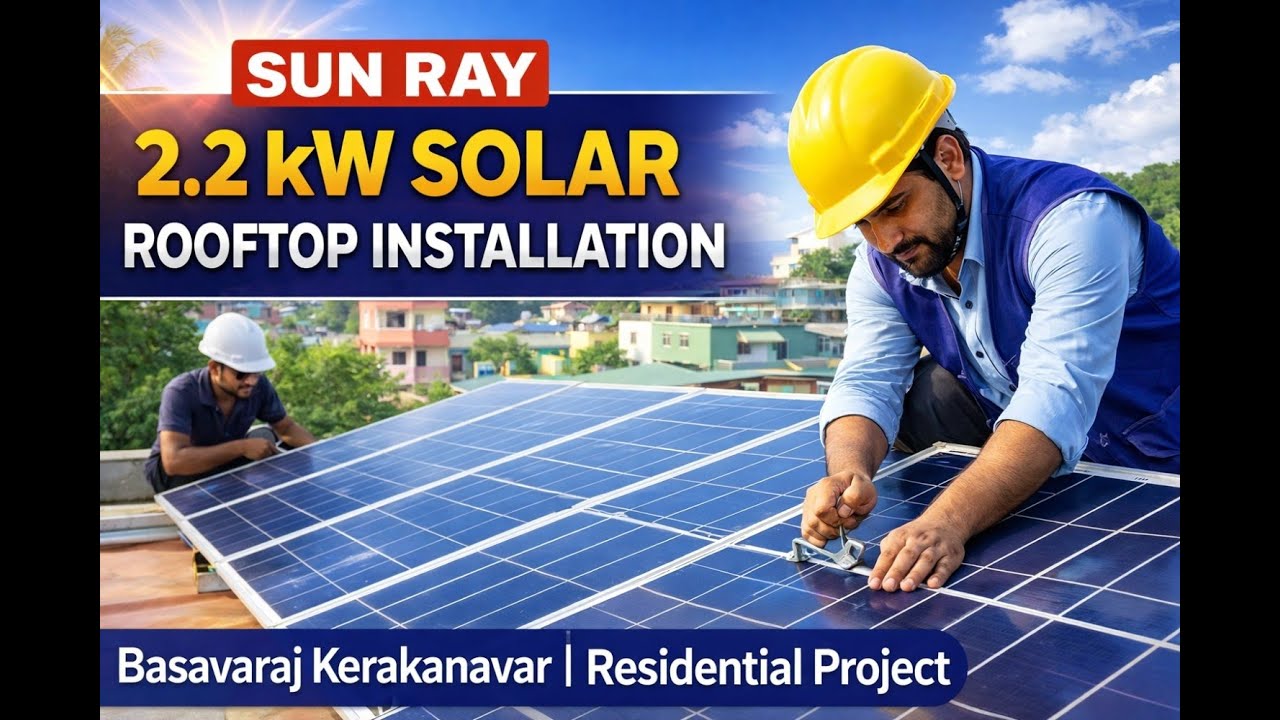 2.2 kW Solar Rooftop Installation | Sun Ray Solar | Residential Project