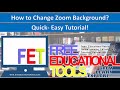 How to add change zoom background quick easy tutorial