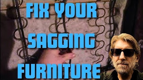 DIY TUTORIAL HOW TO REPAIR SAGGING FURNITURE SPRINGS. Link for rope in description. 