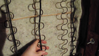 DIY How to repair sagging furniture springs. This repair can be done for little or no cost and ANYONE can do it. Thanks for watching.