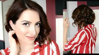 COMO HACER ONDAS EN CABELLO CORTO!!! (Con Plancha) - YouTube