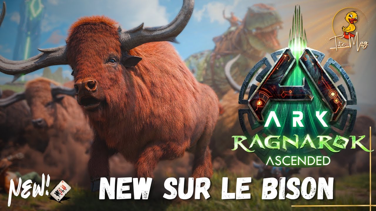 ARK Ascended : Community Crunch sur le BISON de RAGNAROK - YouTube